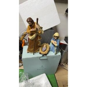 Partylite Nativity Set Joseph Mary Baby Jesus Figurines w/ Box